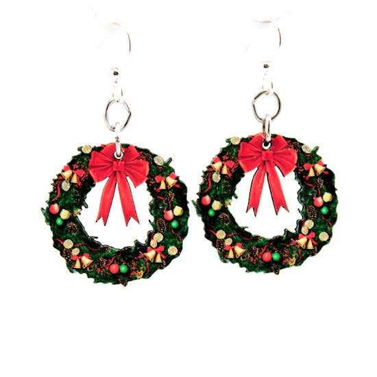 Christmas 2025 wreath earrings